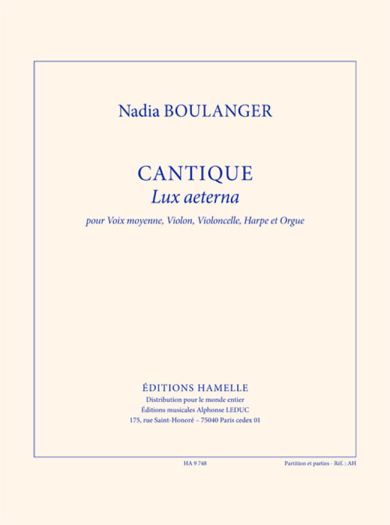 Cantique (Lux aeterna)