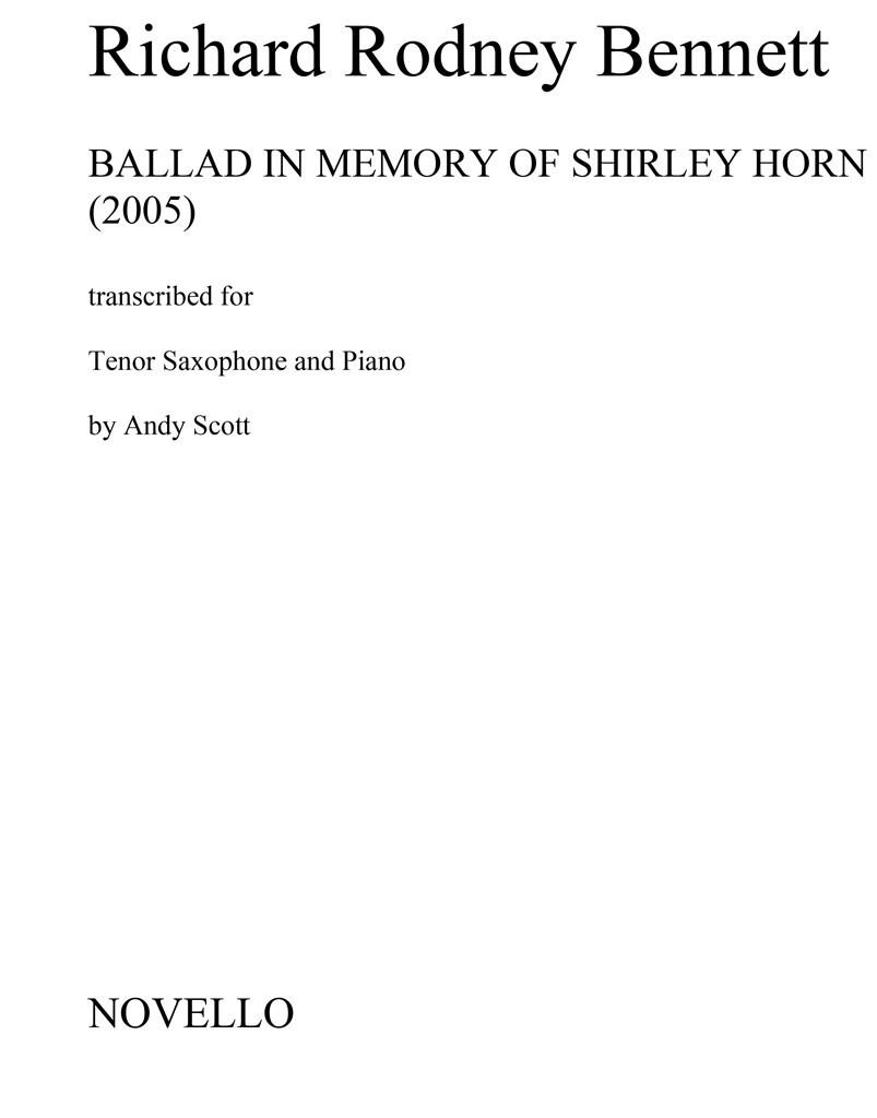 Ballad in Memory of Shirley Horn