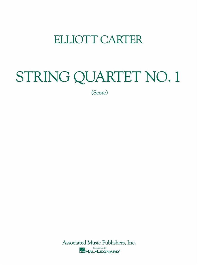 String Quartet No.1 (Score only)