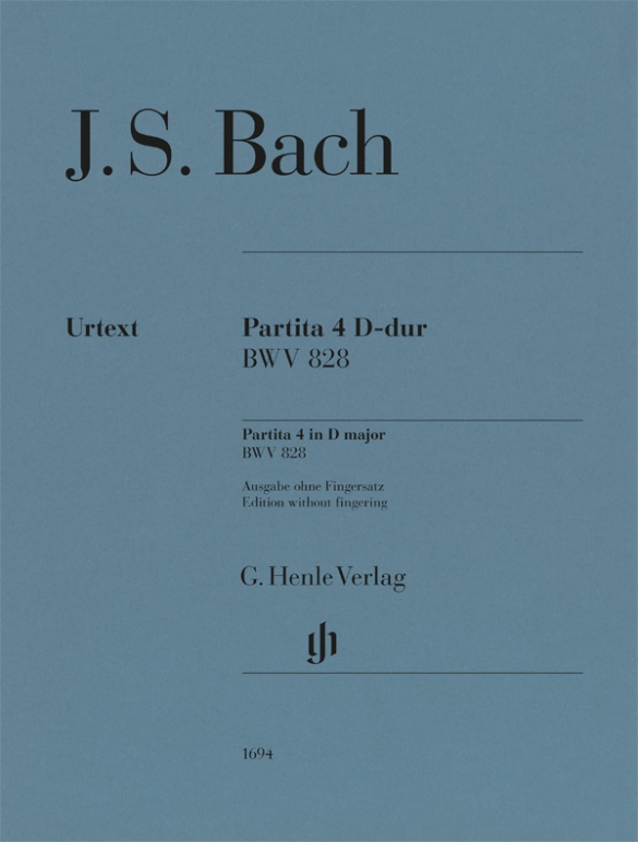 Partita no. 4 D major, BWV.828 (Urtext Edition without fingering, paperbound)