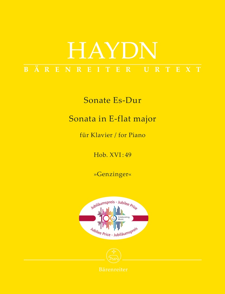 Sonata for Piano E-flat Major Hob.XVI:49, Genzinger