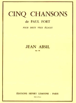 5 Chansons de Paul Fort, Op.18