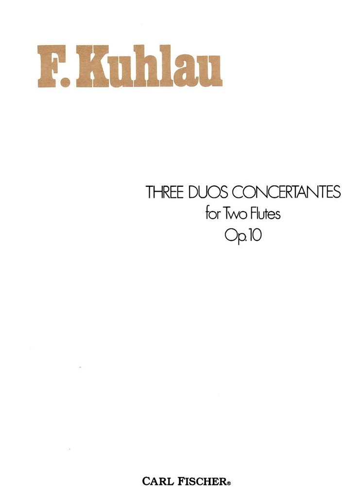 3 Duos Concertantes, Op.10