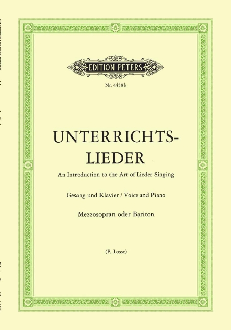 Unterrichtslieder (Mezzo-Sop. oder Bar.)