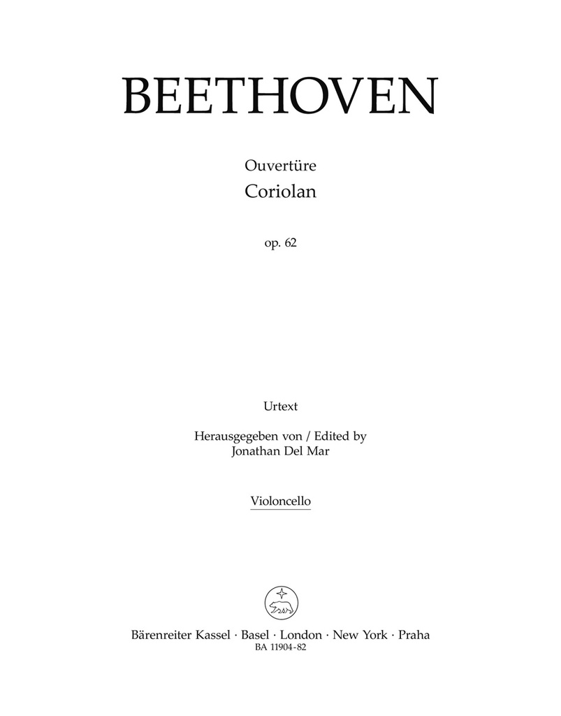 Coriolan Overture, Op.62 (Cello  part)