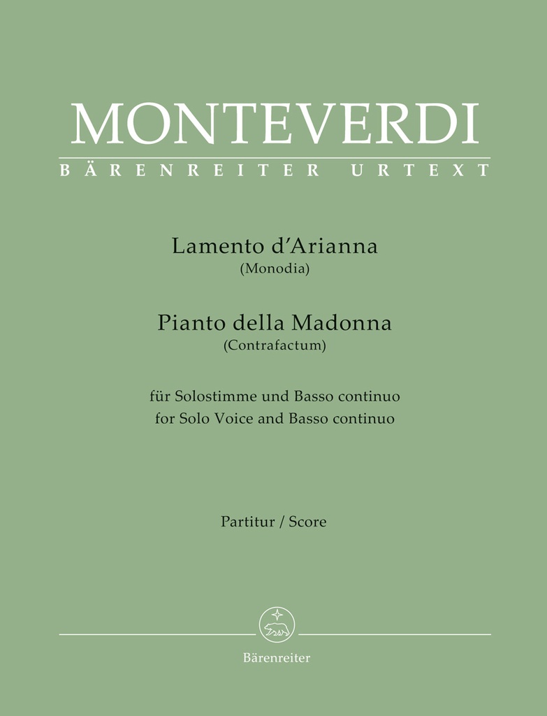 Lamento d'Arianna (Monodia) / Pianto della Madonna (Contrafactum)