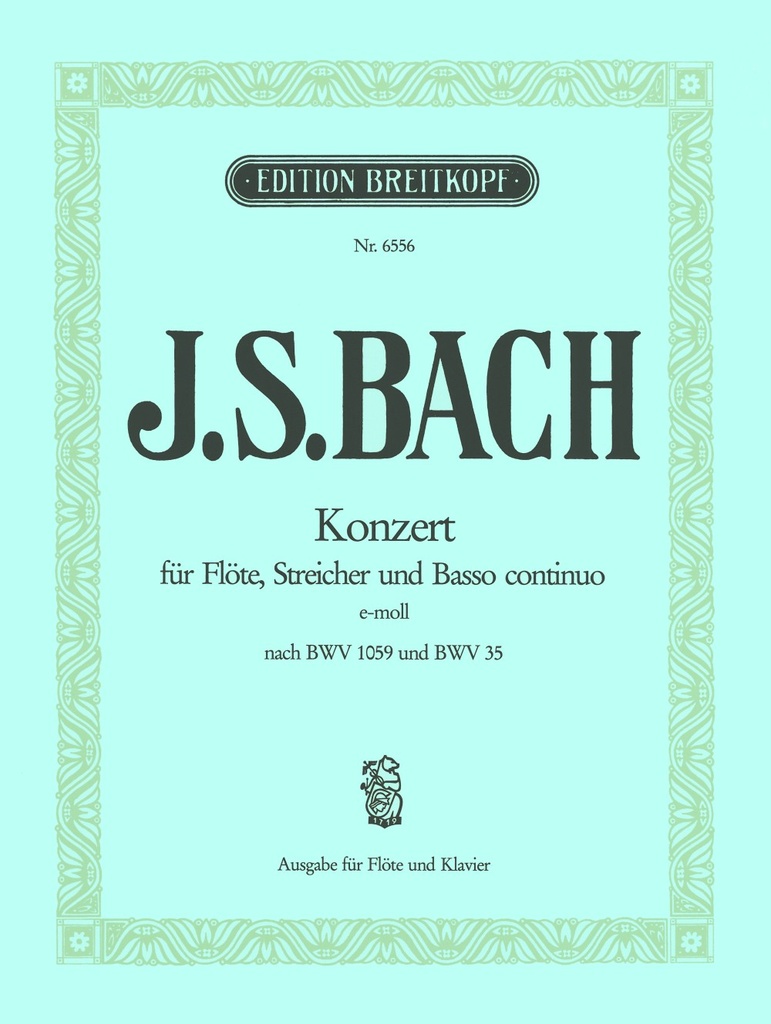Flute Concerto in E minor (Piano reduction)
