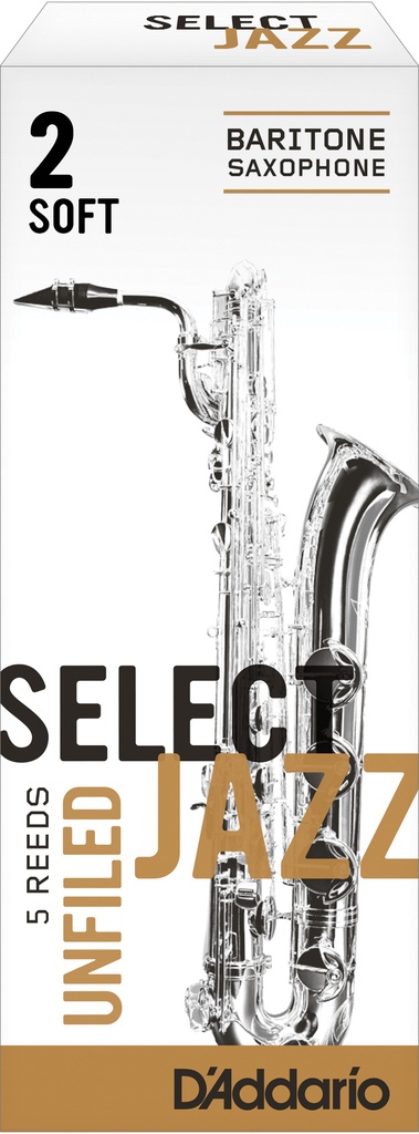 Rieten 2 Soft Organic Select Jazz Unfiled Baritonsaxofoon (5-Pack)