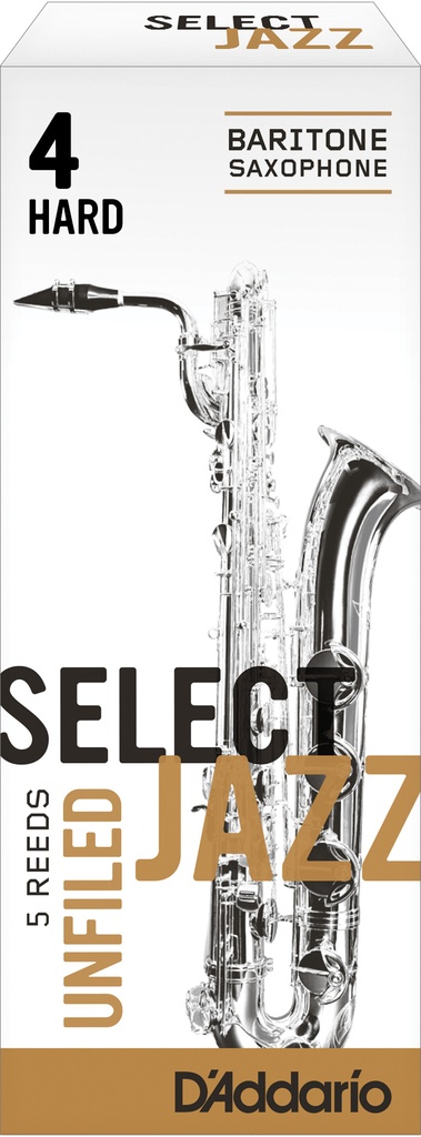 Rieten 4 Hard Organic Select Jazz Unfiled Baritonsaxofoon (5-Pack)