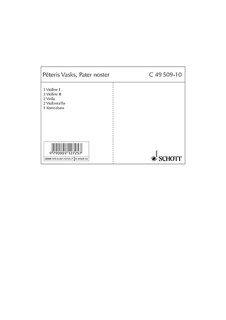 Pater Noster (Set of string parts)