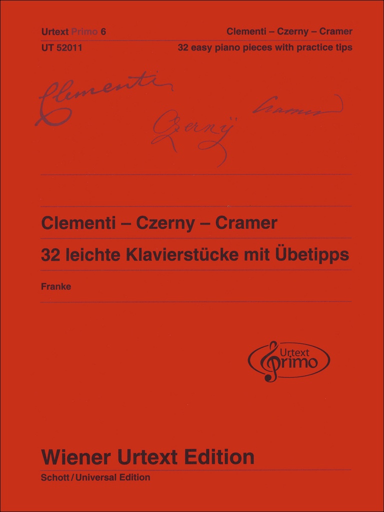 Clementi - Czerny - Cramer: 32 Easy Piano Pieces with Practice Tips (Urtext Primo 6)