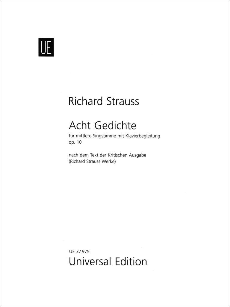 8 Gedichte, Op.10 (Medium voice)