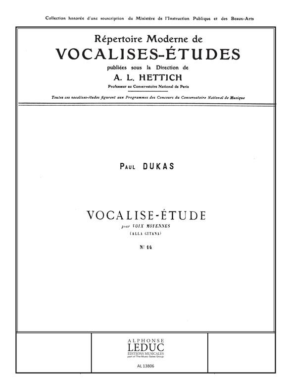 Vocalise - Etude: Alla Gitana (Voix moyennes)