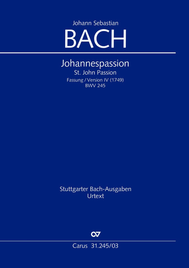 Johannes-Passion, BWV.245 - Fassung IV (Vocal score)