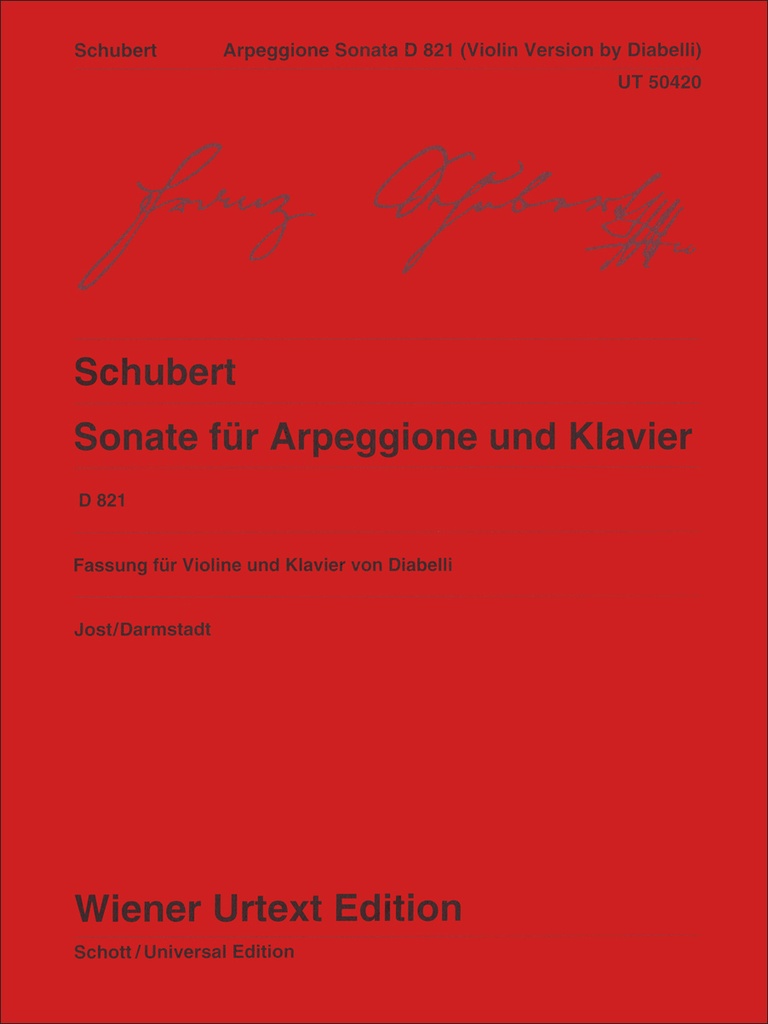 Sonate für Arpeggione und Klavier, D.821 (Fassung für Violine)