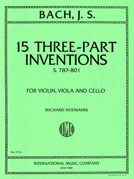 15 Three-Part Inventions, S.787-801 (Parts only)