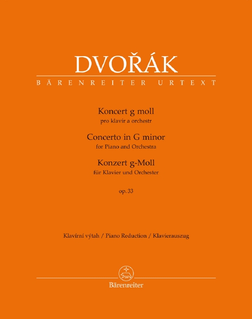 Concerto for Piano and Orchestra G minor, Op.33 B.63 (Piano reduction)