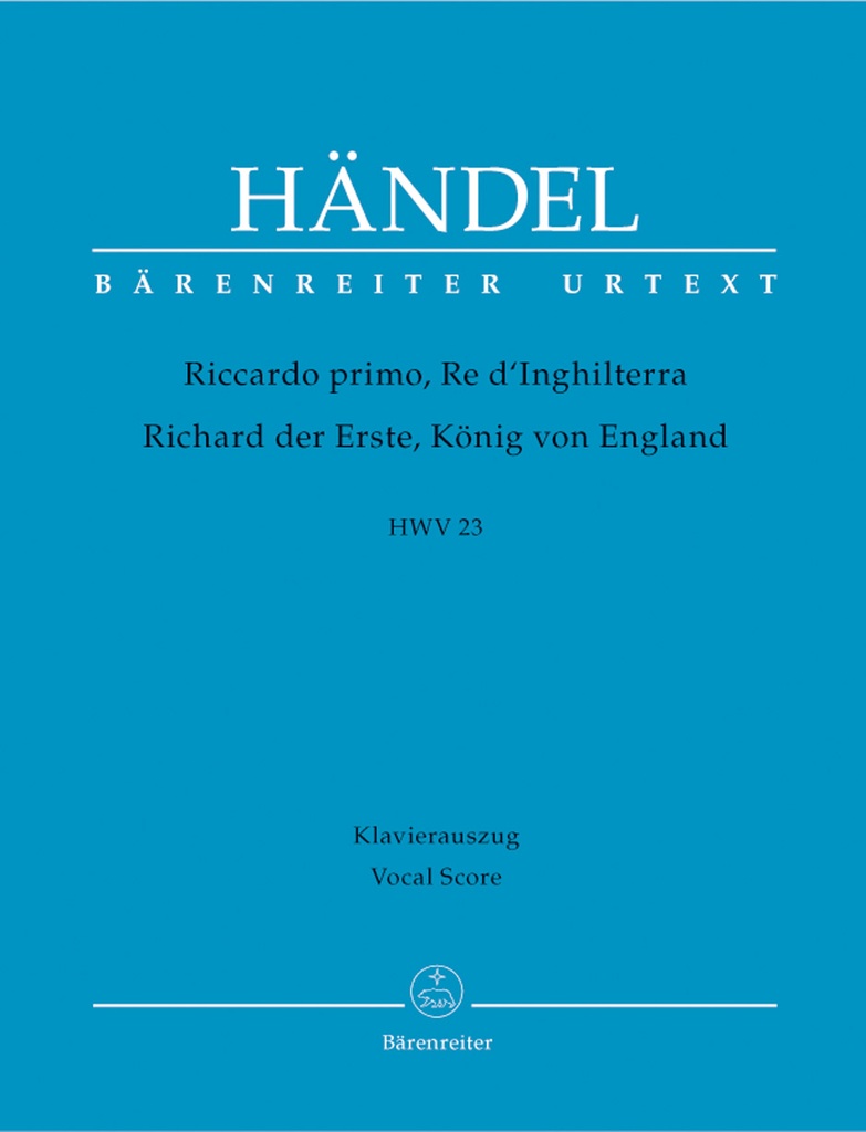 Riccardo Primo, HWV. 23 (Vocal score)