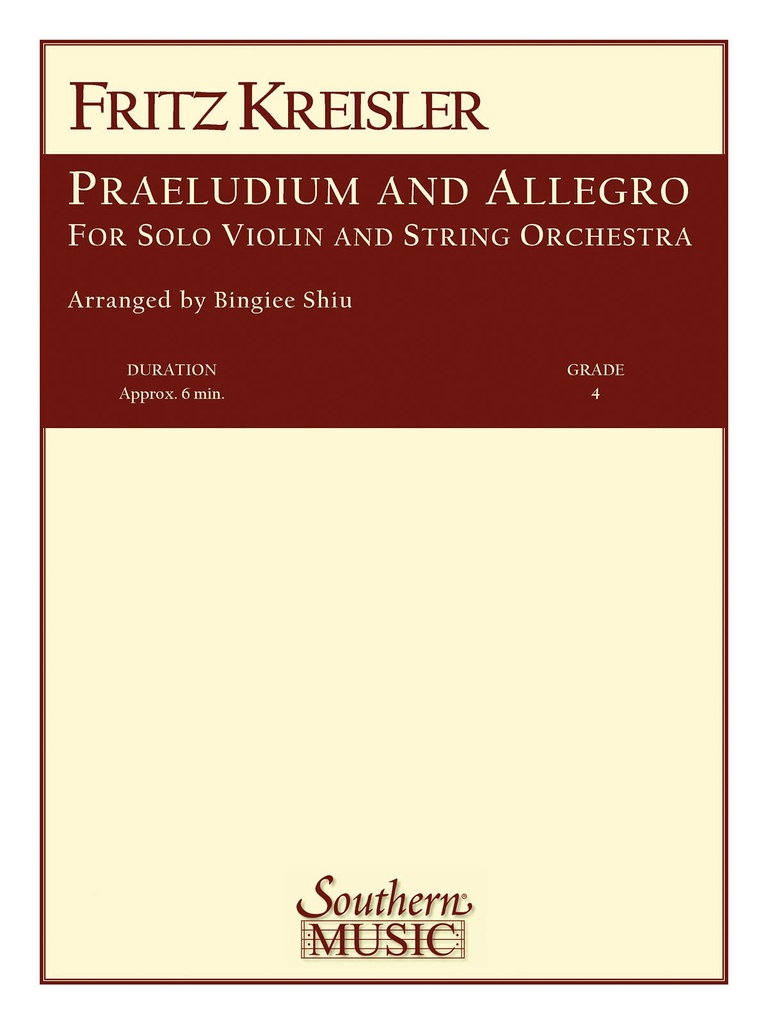 Praeludium & Allegro (Score & parts)