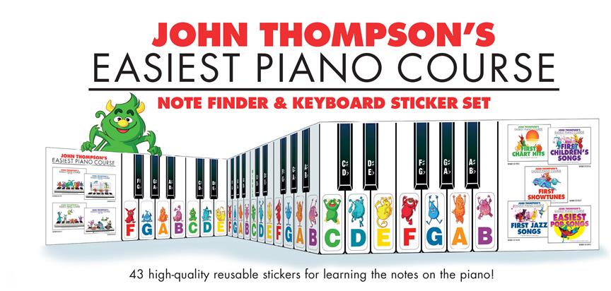 John Thompson's Easiest Piano Course Notefinder (Stickers)