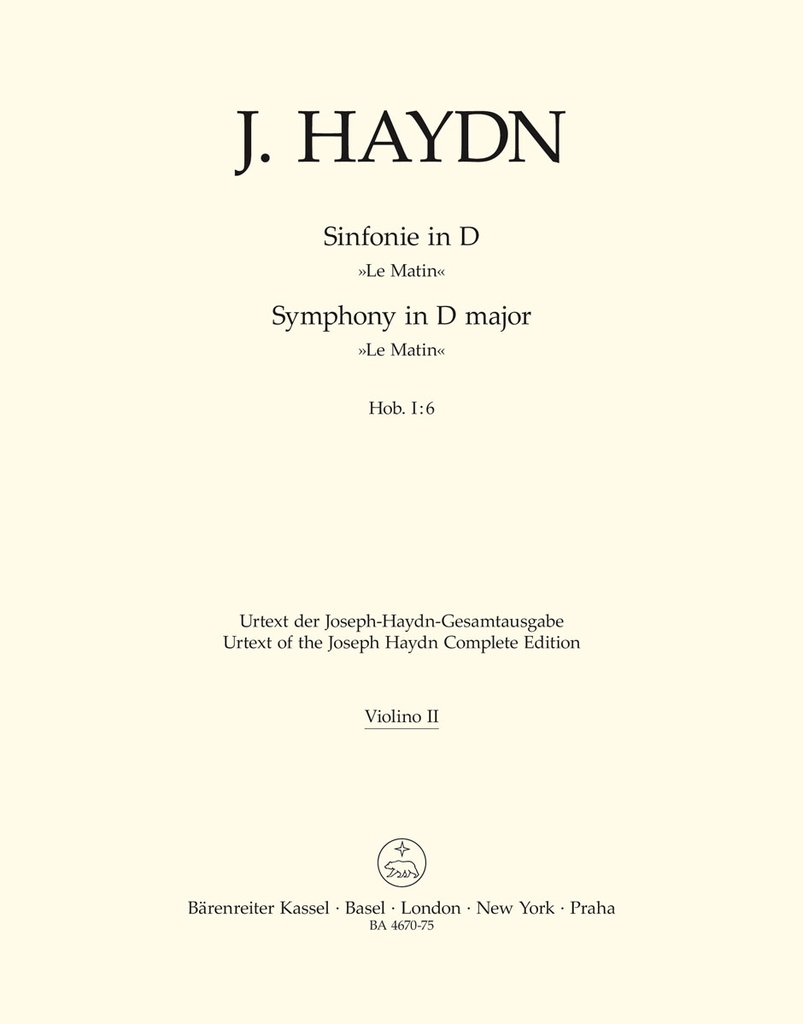 Symphony No.6, Hob.I:6  (Violin 2)