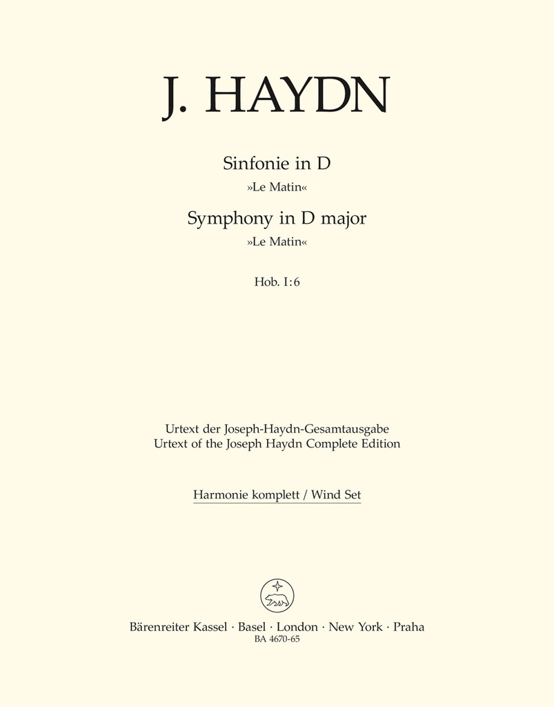 Symphony No.6, Hob.I:6  (Wind set)