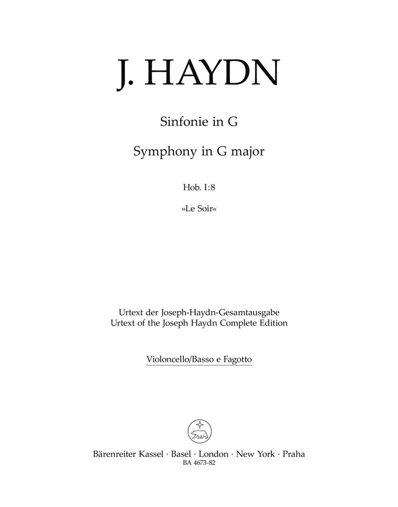 Symphony No.8, Hob.I:8  (Violoncello/double bass/bassoon)