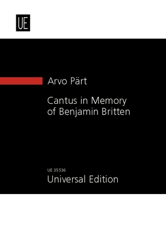Cantus in Memory of Benjamin Britten (Study score)