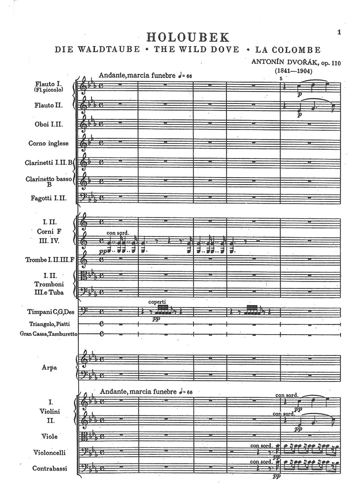 The Wild Dove (Die Waldtaube), Op.110 (Study score)