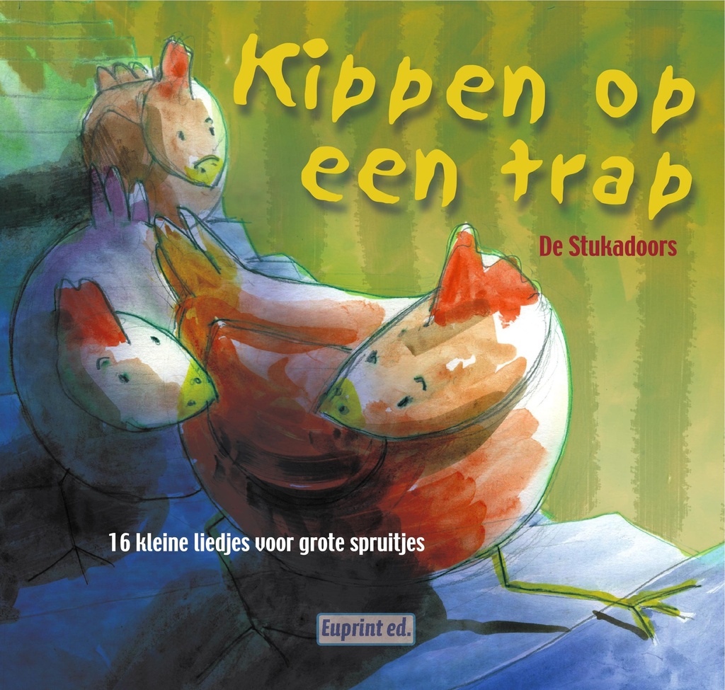 Kippen op een trap