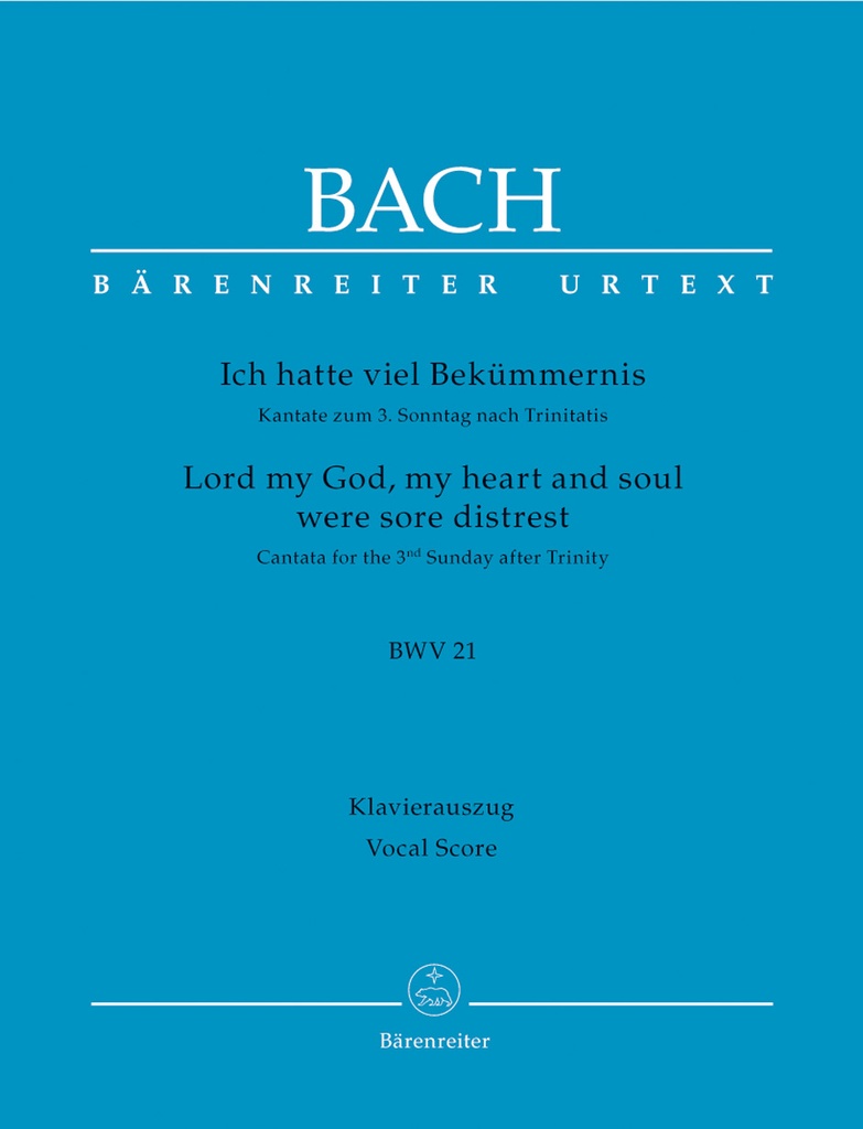 Ich hatte viel Bekümmernis, BWV.21 (Vocal score)