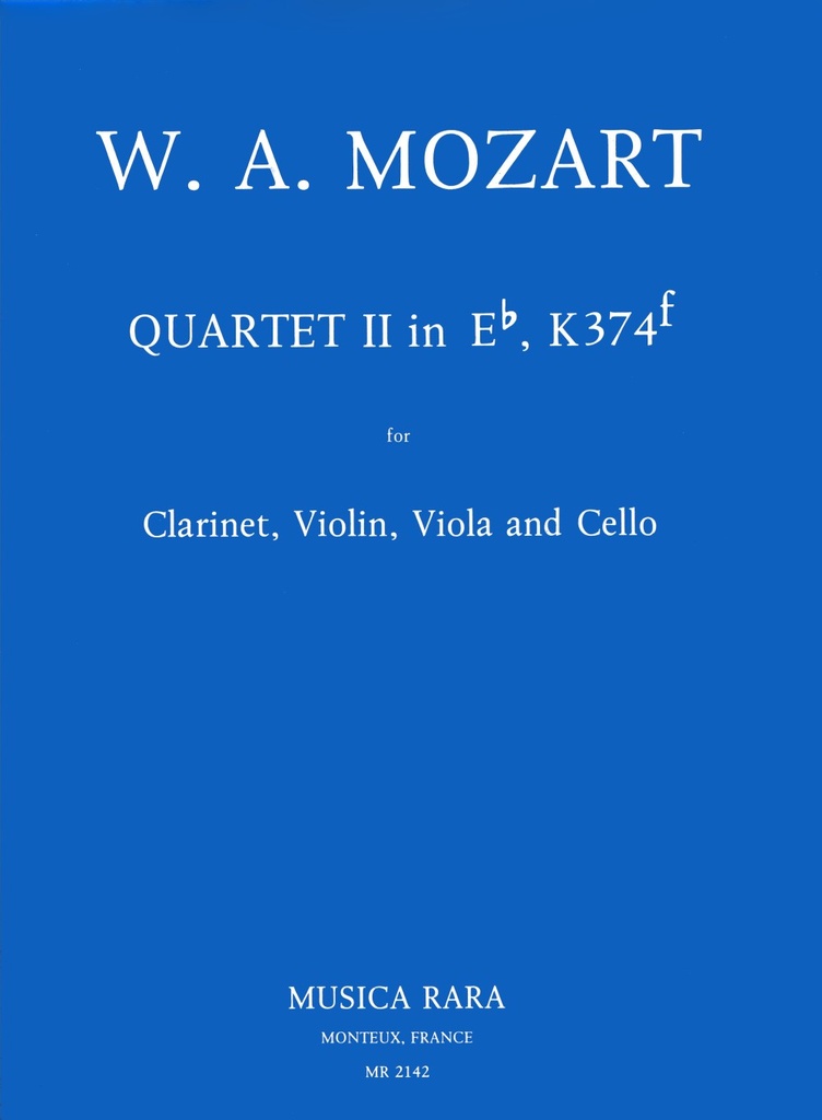 Quartet No.2 in Es based on the Violin Sonata, KV.374f