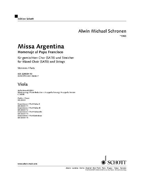 Missa Argentina (Viola part)