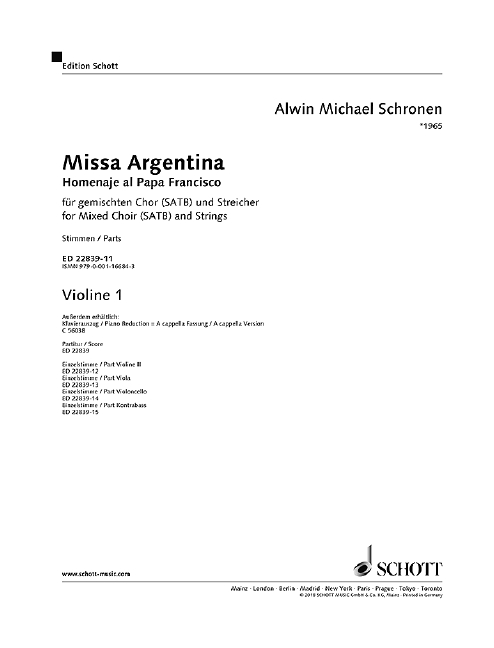 Missa Argentina (Violin 1 part)