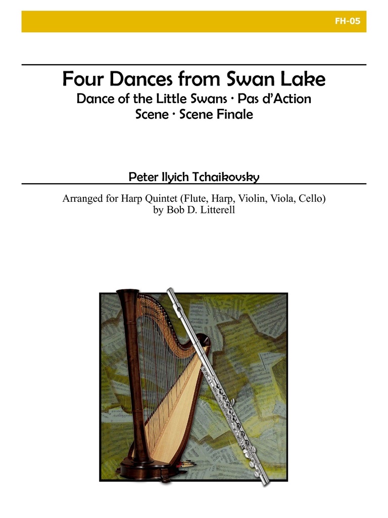 4 Dances (from Swan Lake) for Flute, Violin, Viola, Cello and Harp