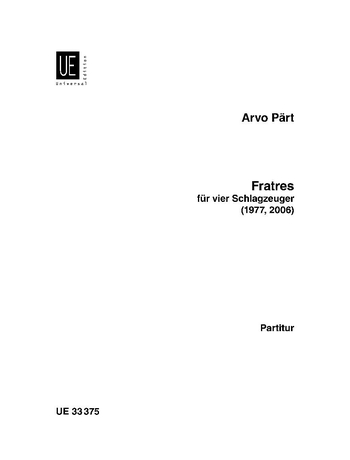 Fratres (For 4 percussion players)