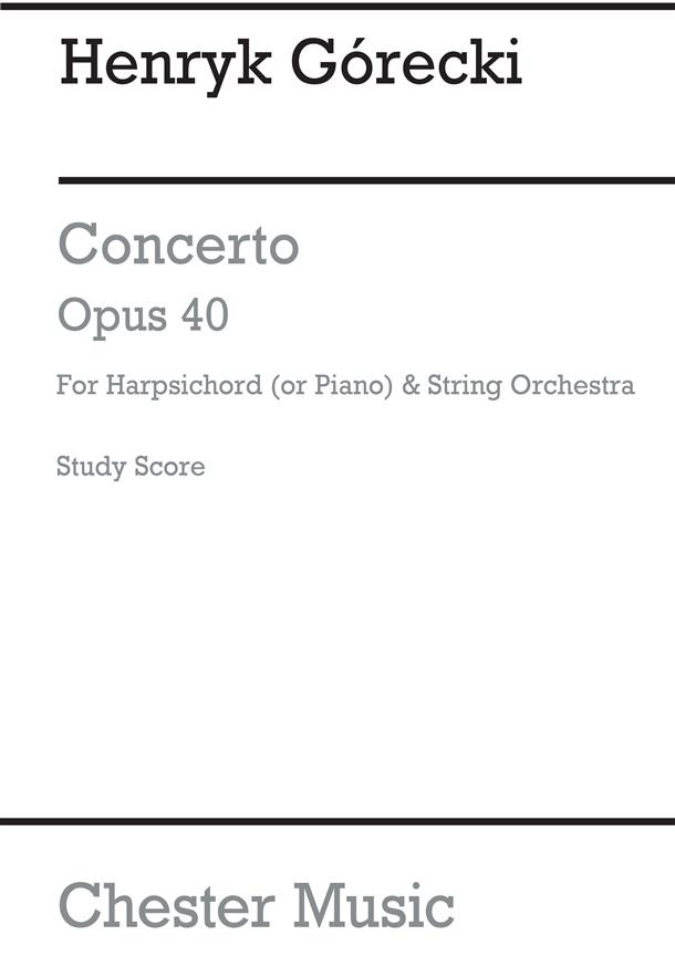 Concerto, Op.40 (Study score)