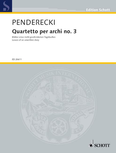 Quartetto per Archi, No.3 (Score & parts)