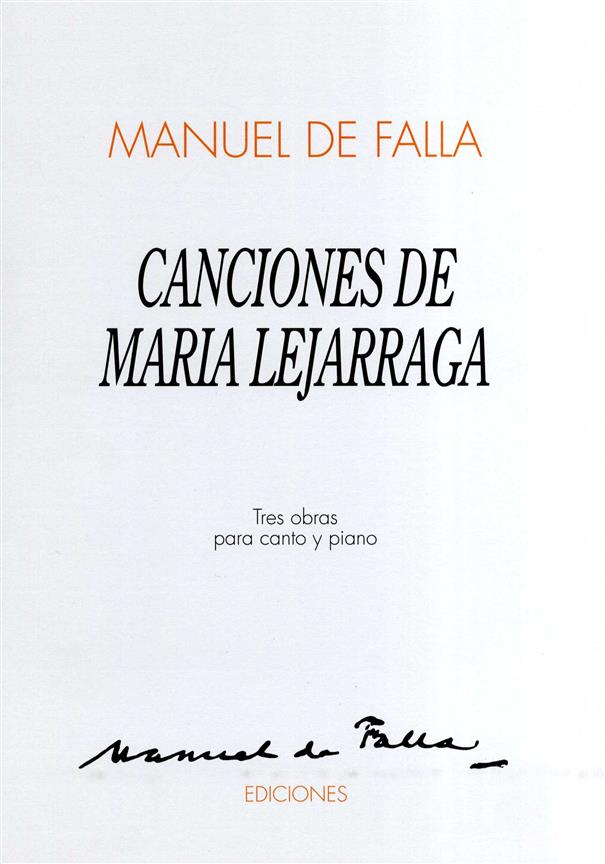 Canciones de Maria Lejarraga