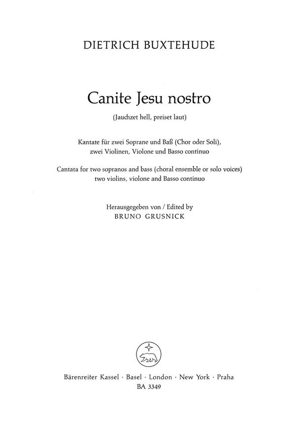 Canite Jesu nostro BuxWV 11 (Score & parts)