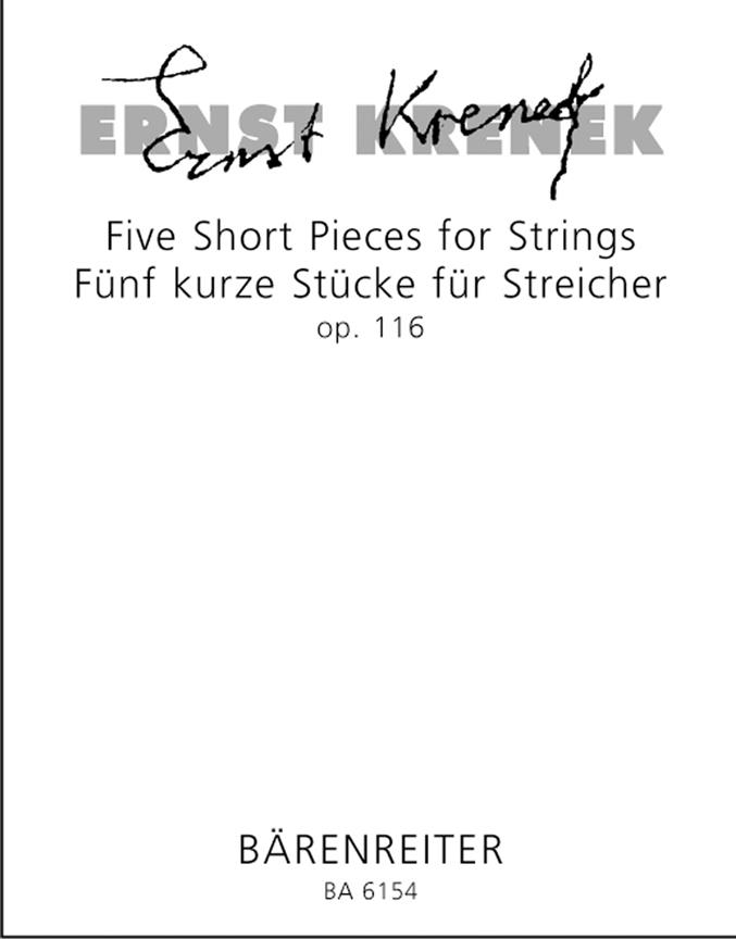 5 Short Pieces for Strings, Op.116 (1948) (Study score)
