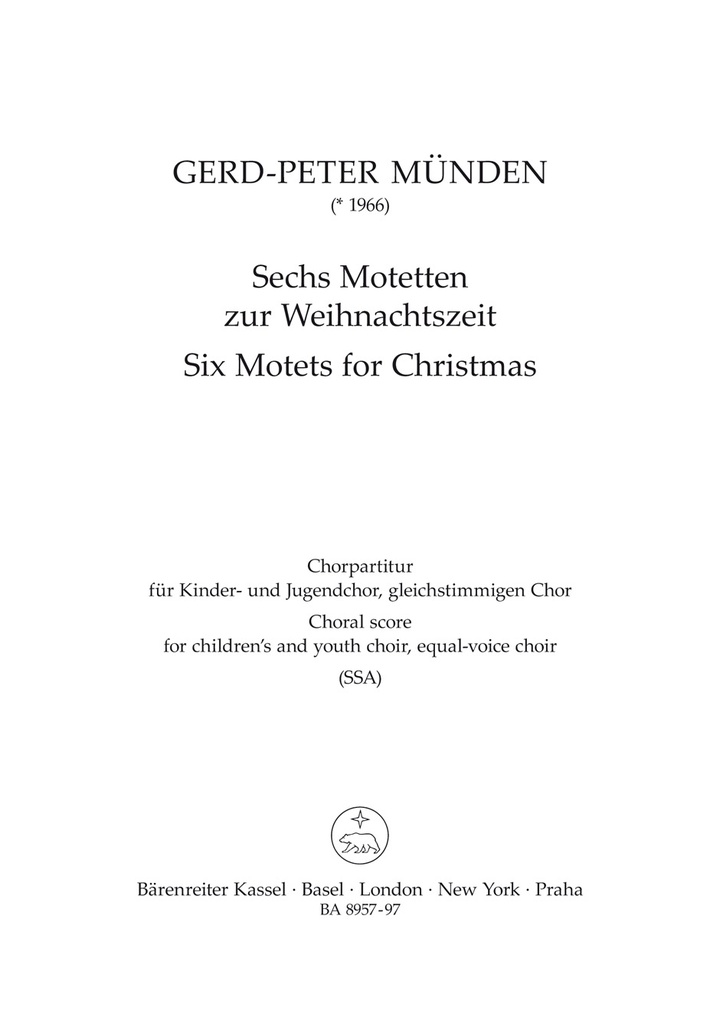 6 Motets for Christmas