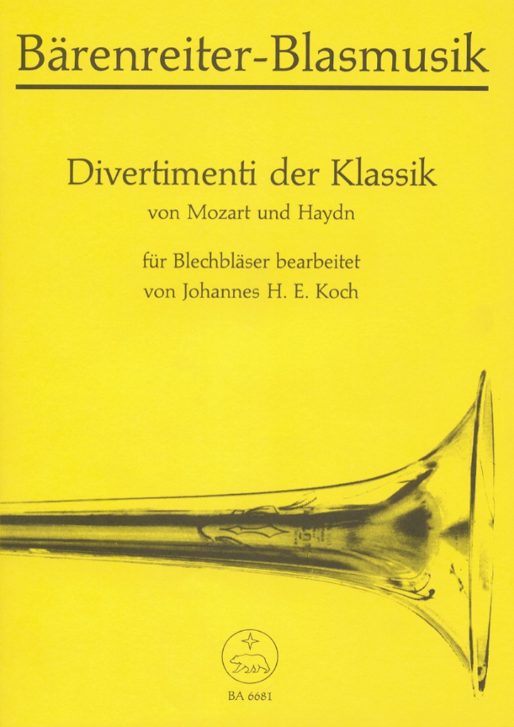 Divertimenti der Klassik. two Satzfolgen von Wolfgang Amadeus Mozart und Joseph Haydn für Blechblasintrumente instr.