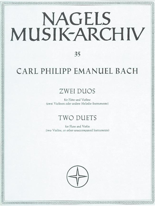 2 Duos from 'Musikalisches Vielerley' Wq 140, 142 Duo for 2 clarinets (2 V, 2 Fl) in C major