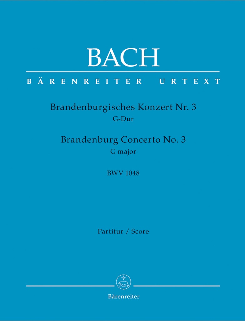 Brandenburg Concerto No.3 G major, BWV.1048 (Full score, Urtext edition)