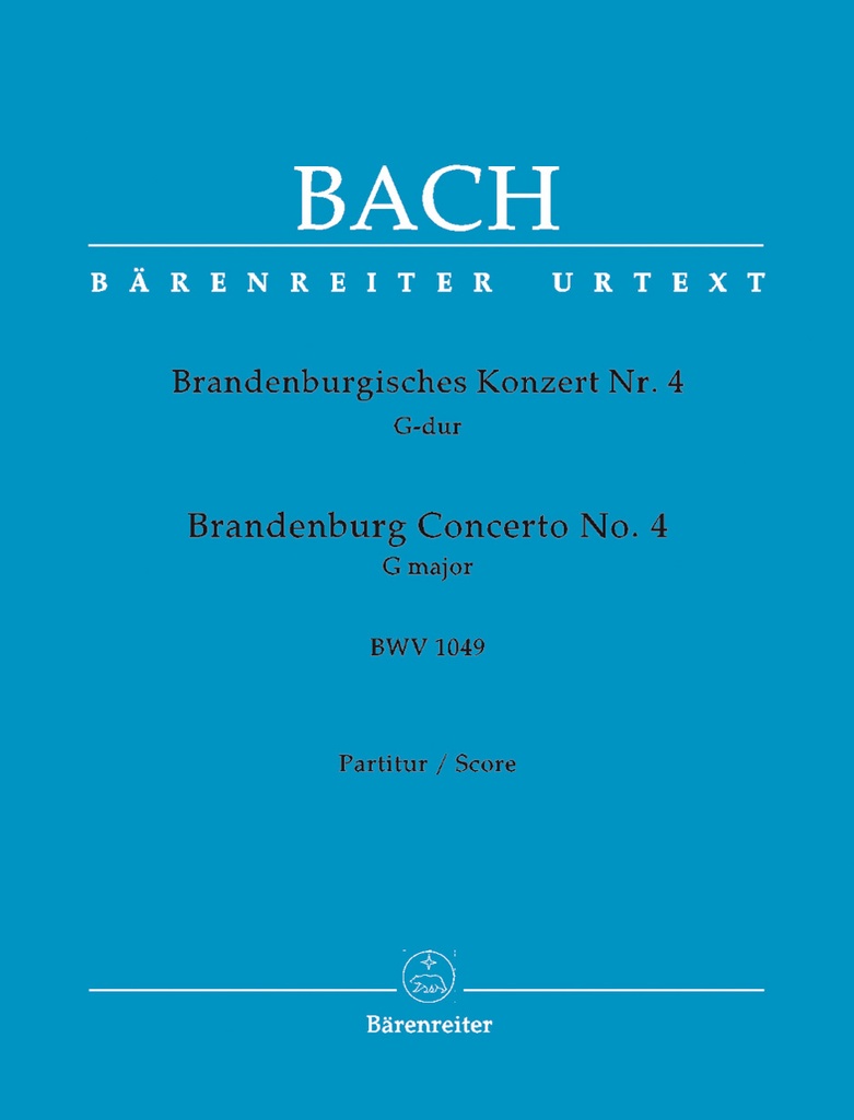 Brandenburg Concerto No.4 G major, BWV.1049 (Full score, Urtext edition)