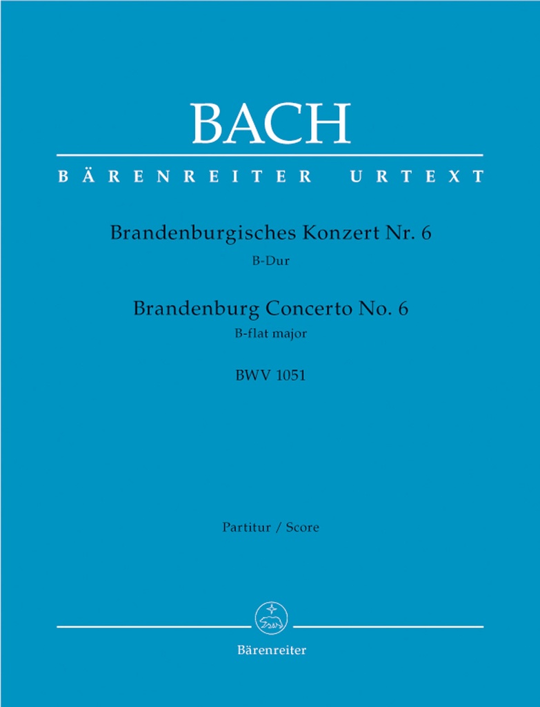 Brandenburg Concerto No.6 B flat-major, BWV.1051 (Full score, Urtext edition)