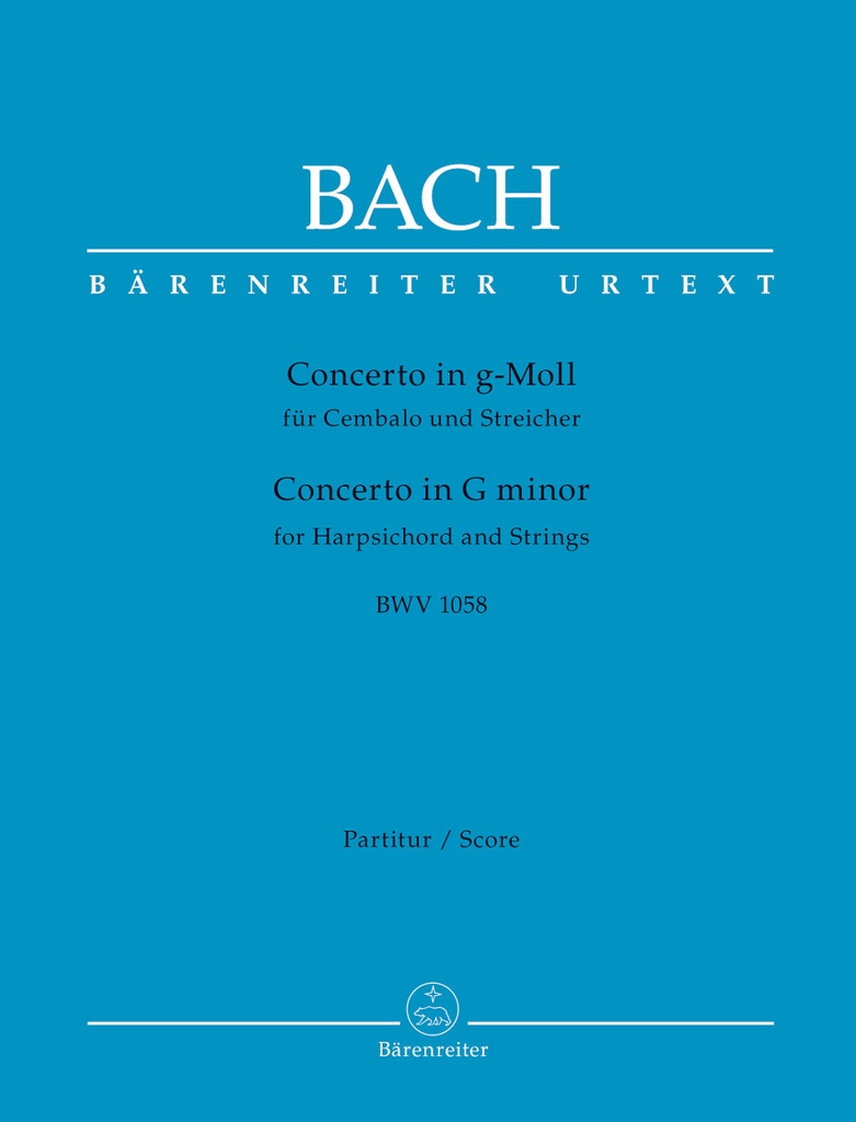 Concerto for Harpsichord and Strings G minor, BWV.1058 (Full score, Urtext edition)