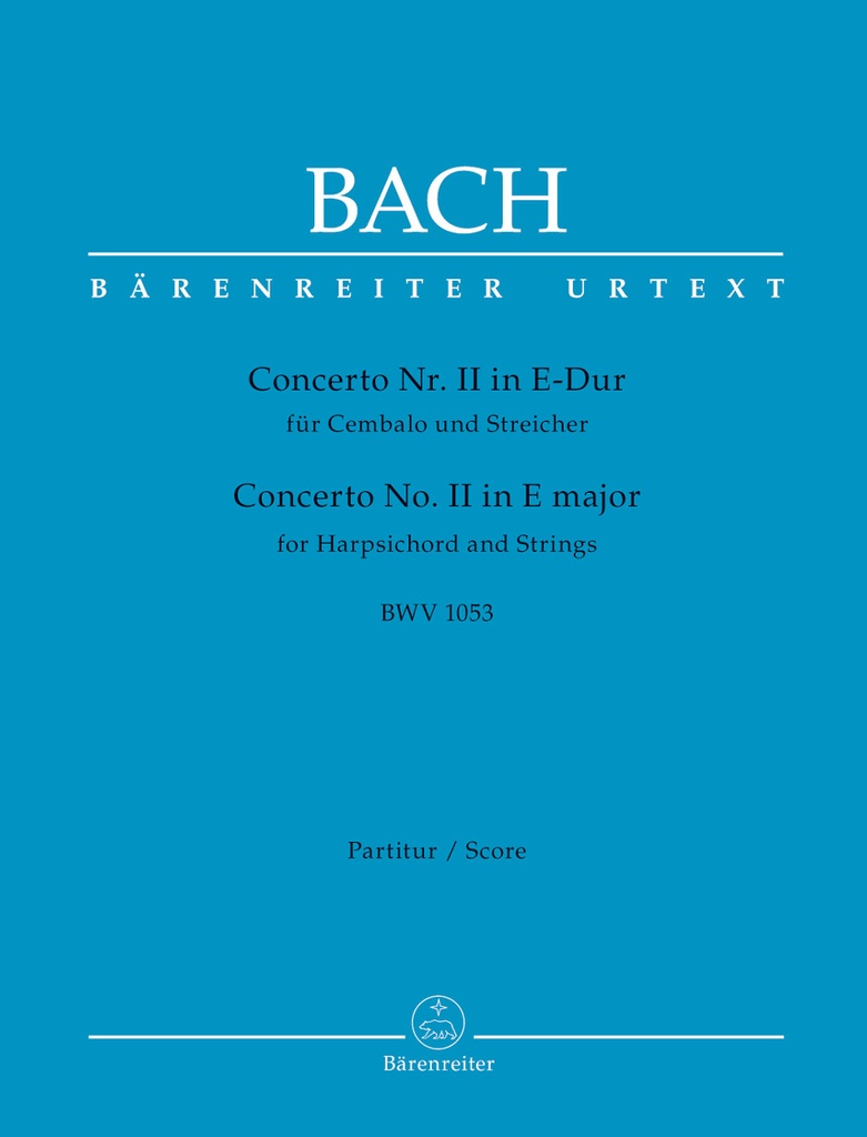 Concerto No.2, BWV.1053 (Full score, Urtext edition)