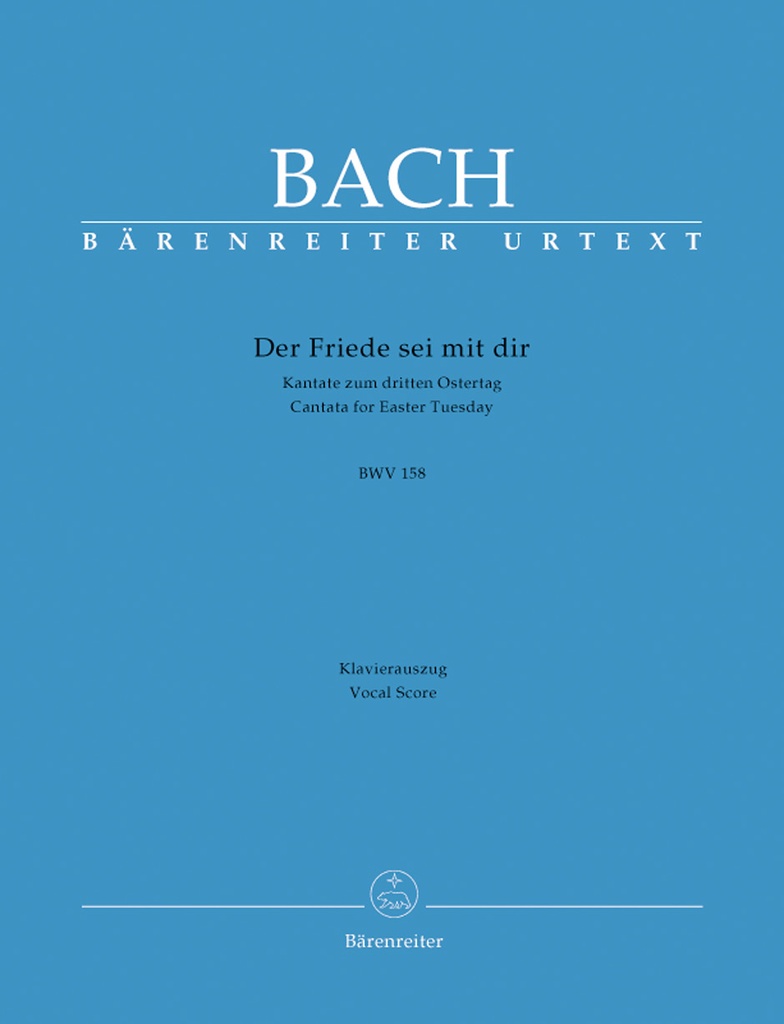 Der Friede sei mit dir, BWV.158 (Vocal score, Urtext edition)